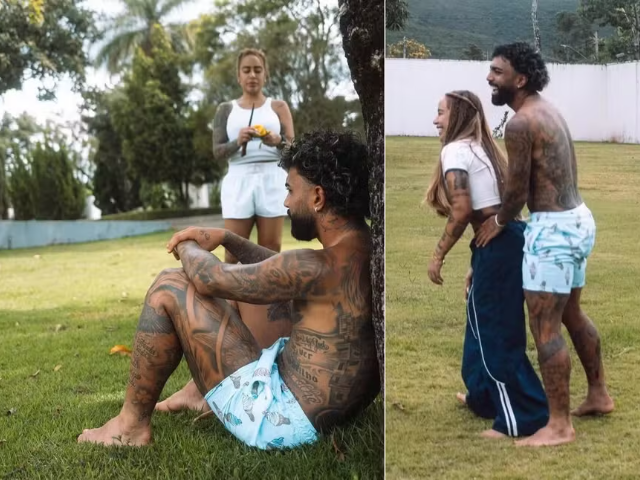 Gabigol compartilha momentos românticos com a namorada Rafaella Santos